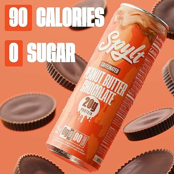 Spylt High Protein Peanut Butter Chocolate Milk with 60mg Caffeine & 20g Protein - 90 Calories, Ready to Drink, Sugar Free, Lactose Free Milk, Perfect for Workout Recovery & Afternoon Pick Me Up - 12 Count - Packaging May Vary - Image 5