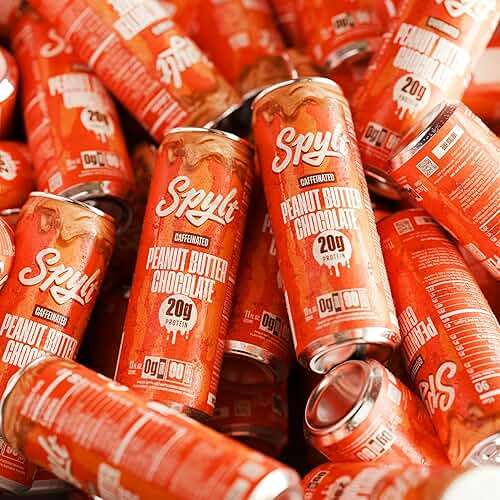 Spylt High Protein Peanut Butter Chocolate Milk with 60mg Caffeine & 20g Protein - 90 Calories, Ready to Drink, Sugar Free, Lactose Free Milk, Perfect for Workout Recovery & Afternoon Pick Me Up - 12 Count - Packaging May Vary - Image 8