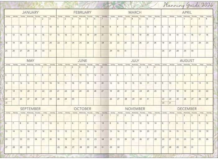 Lang, Field Guide 2026 Planner, 8.5'' X 12'', 12-Month Calendar with Case Binding - Image 2