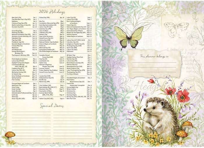Lang, Field Guide 2026 Planner, 8.5'' X 12'', 12-Month Calendar with Case Binding - Image 4