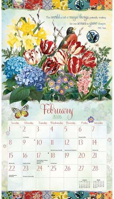 Lang, Garden Botanicals 2026 Wall Calendar by Barbara Anderson, 13.4'' X 12'', 12-Month Calendar with Stapled Binding - Image 2