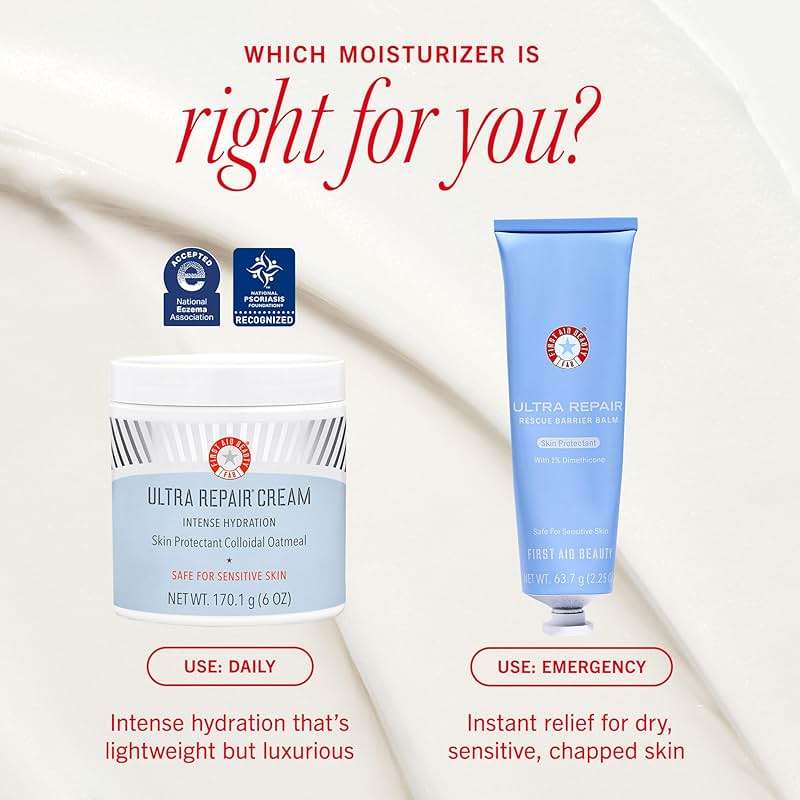 First Aid Beauty Ultra Repair Rescue Barrier Balm, 1% Dimethicone OTC Skin Protectant, Fragrance Free, Helps Relieve Dry, Red, Cracked & Irritated Skin, Sensitive Skin Safe, 2.25 oz - Image 9