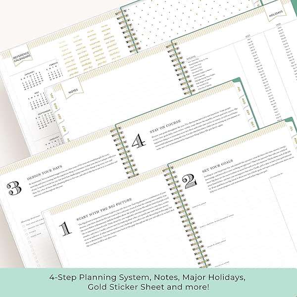Blue Sky Day Designer 2025-2026 Weekly and Monthly Academic Year Planner Calendar, July 2025 - June 2026, 8.5" x 11", Flexible Cover, Laminated Tabs, Storage Pocket, Includes Stickers, Palms - Image 5