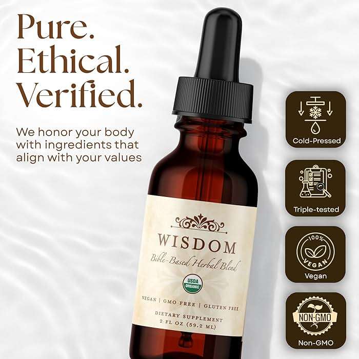 Organic Turmeric, Frankincense and Myrrh – Herbal Supplement Blend for Energy, Detox, Focus, Immunity & Stress – Non-GMO Vegan Tonic with Milk Thistle – Wisdom Bible Based Blend – 2oz Liquid Drops - Image 6