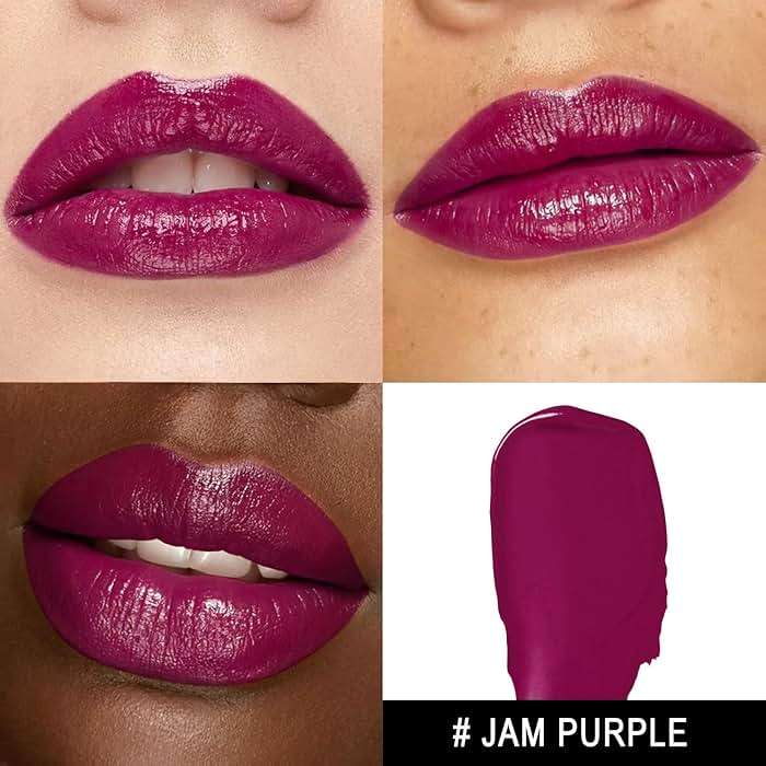 MAKI YIKA Moisture Purple Lipstick for Women Hydrate Tinted Lip Balm for Mother's Day Dry Cracked Lips Sheer Lipstick Lip Tinted Glossy Finish,MA067 Jam Purple - Image 2