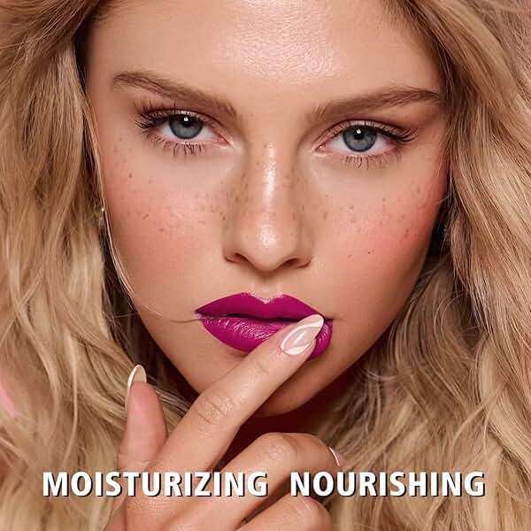 MAKI YIKA Moisture Purple Lipstick for Women Hydrate Tinted Lip Balm for Mother's Day Dry Cracked Lips Sheer Lipstick Lip Tinted Glossy Finish,MA067 Jam Purple - Image 3