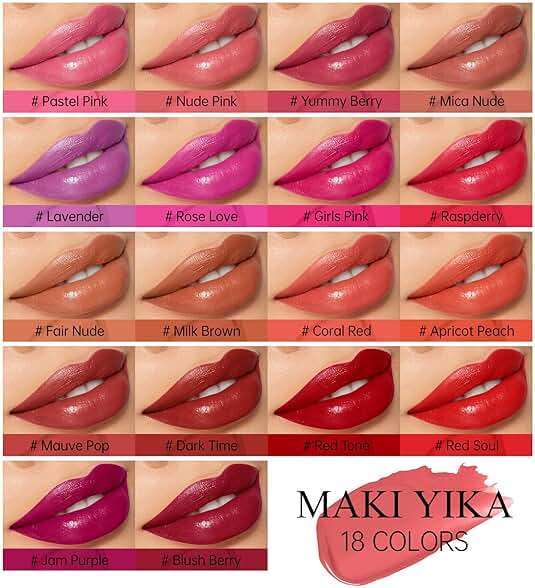 MAKI YIKA Moisture Purple Lipstick for Women Hydrate Tinted Lip Balm for Mother's Day Dry Cracked Lips Sheer Lipstick Lip Tinted Glossy Finish,MA067 Jam Purple - Image 8