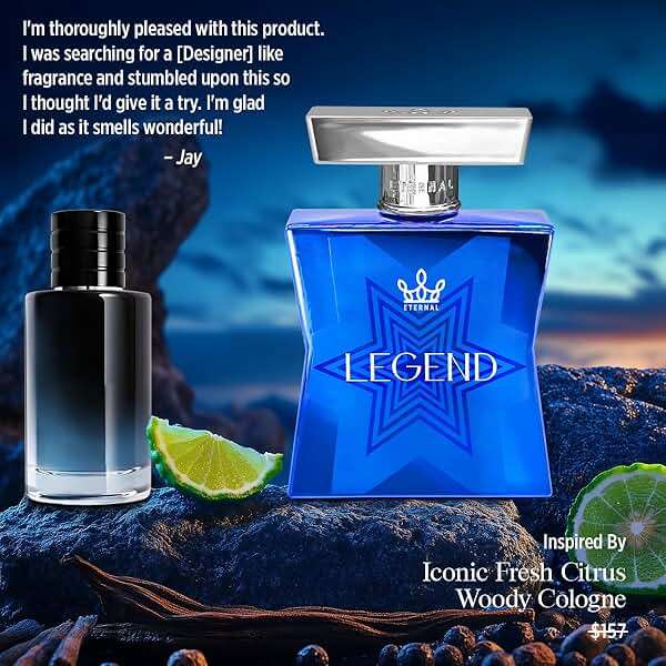 Eternal Fragrance - Scent Eternal Legend - 3.4 oz (100ml) - EDP - Long-lasting - Vegan - Clean Ingredients - Designer Inspired Cologne Spray for Men - 2000 sprays per bottle - Image 3