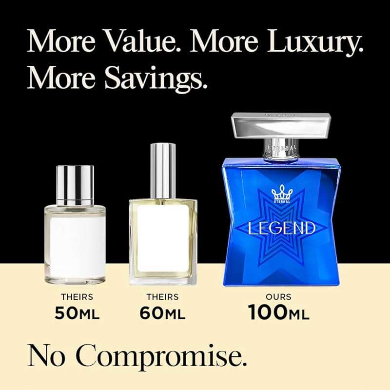 Eternal Fragrance - Scent Eternal Legend - 3.4 oz (100ml) - EDP - Long-lasting - Vegan - Clean Ingredients - Designer Inspired Cologne Spray for Men - 2000 sprays per bottle - Image 4