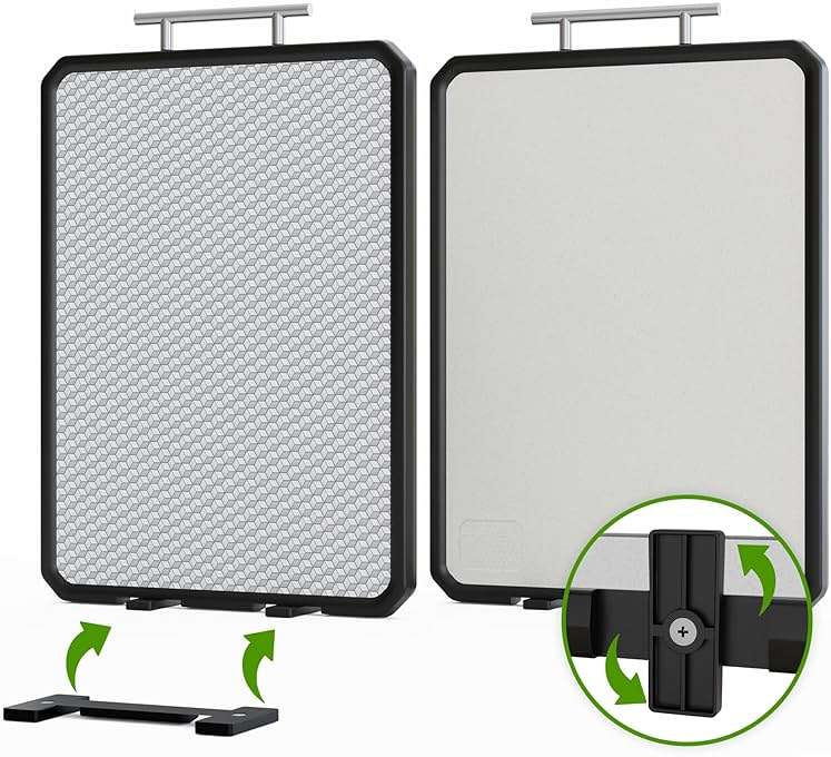 Stainless Steel Cutting Board for Kitchen, Double Sided Stainless Steel & Wheat Straw PP, Non Slip with Juice Groove, Anti-Scratch, Large Chopping Board for Kitchen (Solid Surface) - Image 3