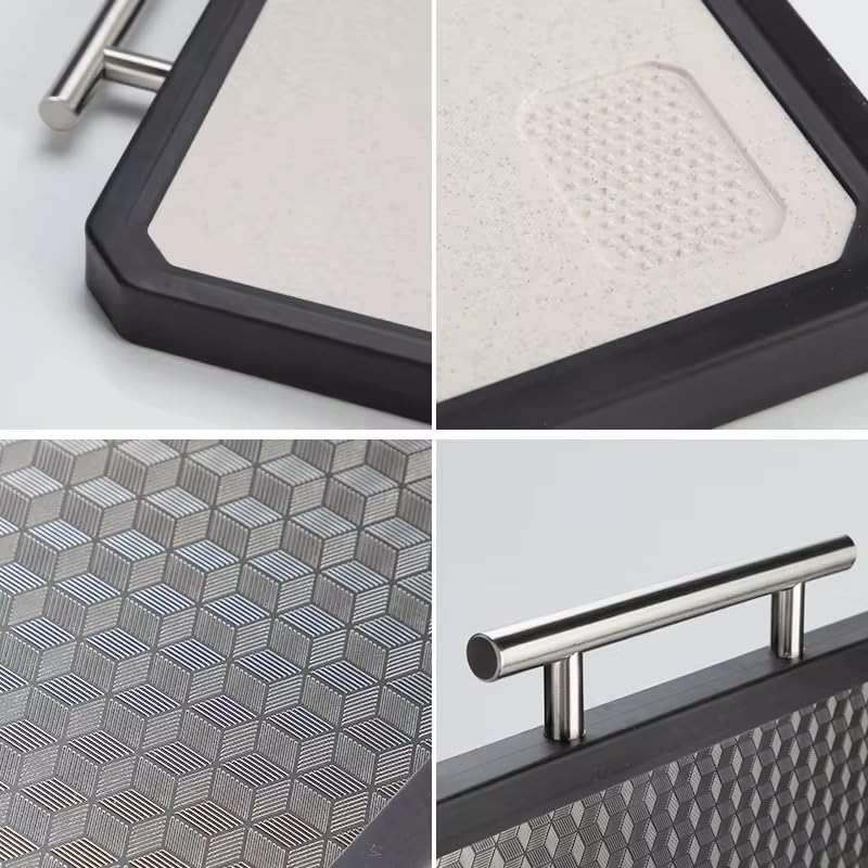 Stainless Steel Cutting Board for Kitchen, Double Sided Stainless Steel & Wheat Straw PP, Non Slip with Juice Groove, Anti-Scratch, Large Chopping Board for Kitchen (Solid Surface) - Image 4