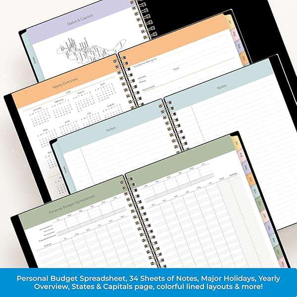 Blue Sky 2025-2026 Weekly and Monthly Academic Year Planner Calendar, July 2025 - June 2026, 5.8" x 8.6", Flexible Cover, Wirebound, Laminated Tabs, Storage Pocket, Gemini - Image 6