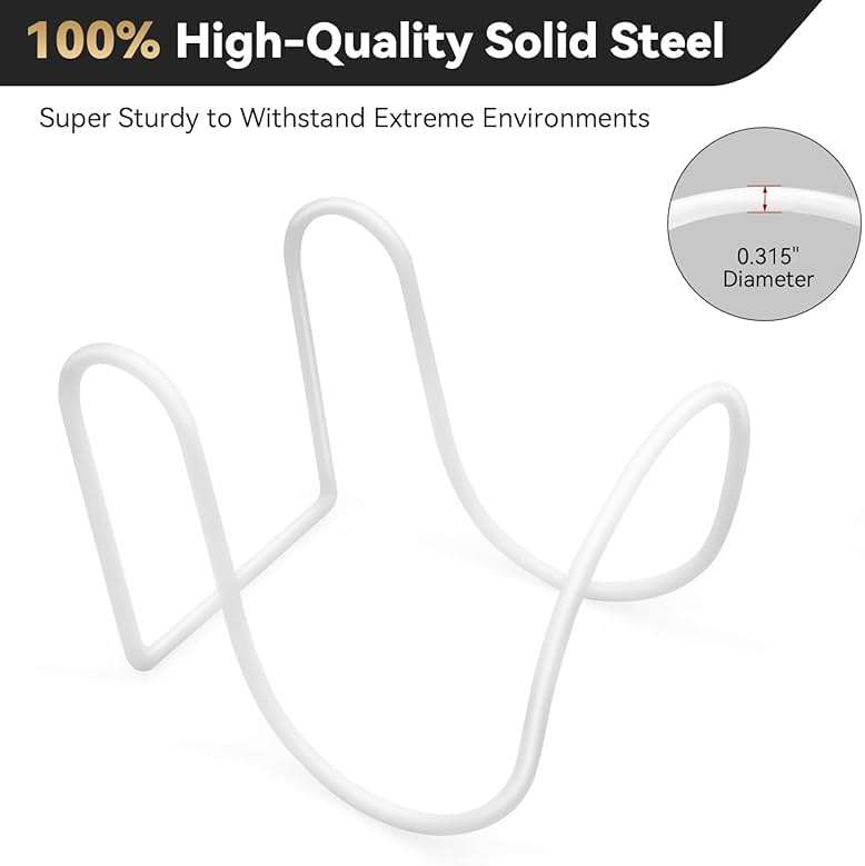 EPHIFY Heavy-Duty Wall Mount Hose Holder for Outdoor & Garden Use (White) - Organizes 50-150 ft Expandable, Pocket, Magic Hoses, Reels, or RV Hoses - Image 3