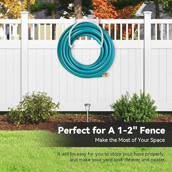 EPHIFY Heavy-Duty Wall Mount Hose Holder for Outdoor & Garden Use (White) - Organizes 50-150 ft Expandable, Pocket, Magic Hoses, Reels, or RV Hoses - Image 7