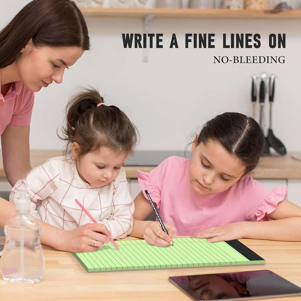 8.5 x 11 Legal Pads, Colored Legal Pads, Wide Ruled, 12 Pack Note Pads 8.5 x 11, Multicolor Perforated Note Pads with Sturdy White Back, Writing Pad,30 Sheets Per Notepad for School, Home, Office - Image 2