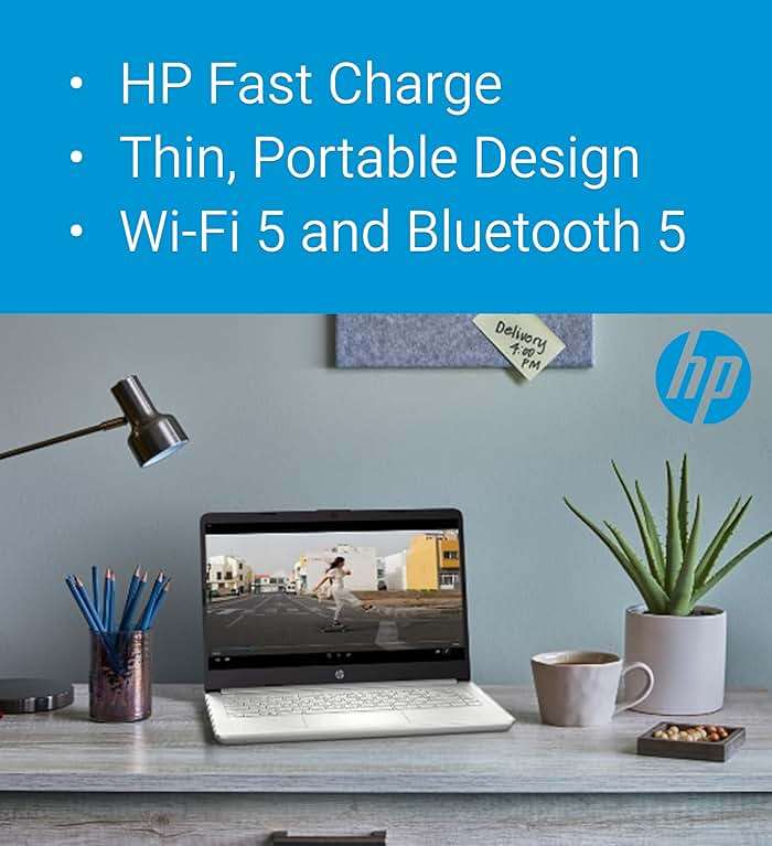 HP 14" Ultra Light Laptop for Student & Home (Intel Quad-Core N4120, 4GB RAM, 128GB(64GB + 64GB SD), 1-Year Office 365) 11-Hr Long Battery Life, Webcam, WiFi, Win 11 Home in S Mode - Snow White - Image 4