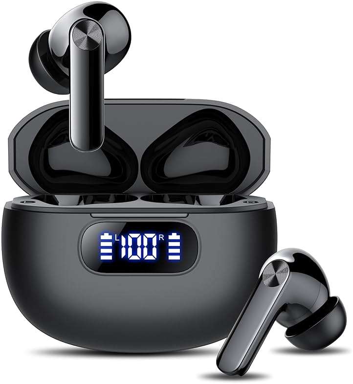 Wekily Wireless Earbuds, Bluetooth 5.3 Headphones LED Power Display, 2026 New Wireless Earphones, 4 ENC Noise Cancelling Mic, HiFi Stereo, 48H Playtime Mini Case IP7 Waterproof for Sport Walk - Image 1