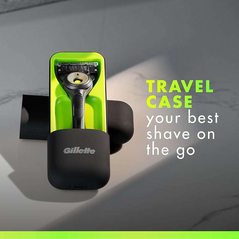 GilletteLabs With Exfoliating Bar Shaving Razor For Men, 1 Handle, 3 Blade Refills, Includes Travel Case for Convenient Storage On The Go - Image 4