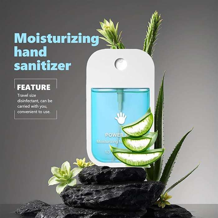 Power Mist Hydrating Hand Sanitizer, Power Mist Hydrating Spray for Hand, Hand Sanitizer Spray, Travel Size (2pcs - Blue & Green) - Image 6