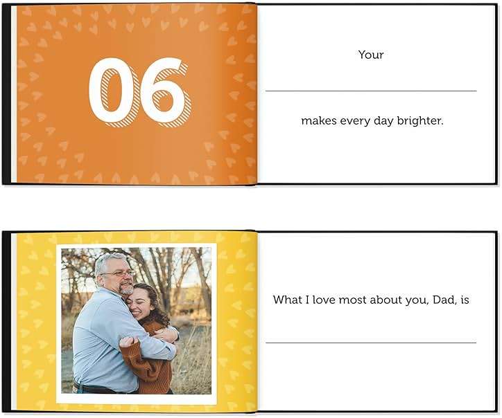 KYRAKO Fathers Day Gift for Dad from Daughter, Son, Kids - What I Love about Dad Book, Fill-in-the-Blank Book for Dad: Fun Prompt Notebook to Share Memories, Thoughtful Birthday Present & Keepsake - Image 6
