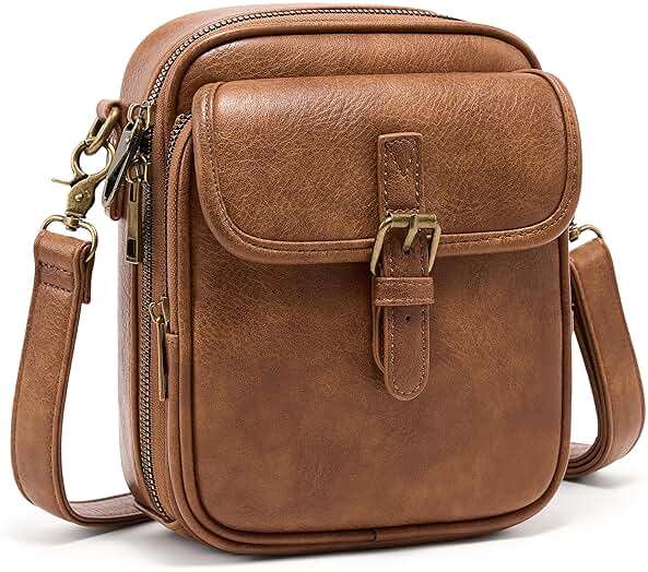 Small Crossbody Bag for Women with Card Slots Vegan Leather Messenger Bag Men Wallet, Cross Body Anti-theft Shoulder Purse - Image 1