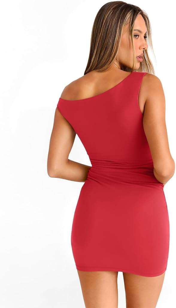 Trendy Queen Womens Mini Summer Dresses 2026 Going Out Off The Shoulder Bodycon Sexy Party Club Spring Fashion Outfits - Image 4