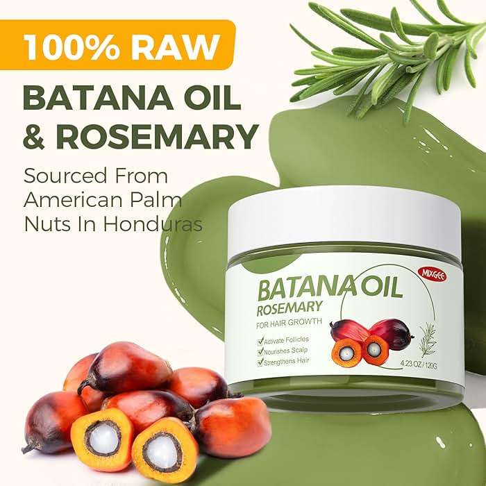 Mixgee Batana Oil Balm for Hair Growth & Thickness, Natural Formula With Batana & Rosemary Oil & Biotin, Promotes Scalp Health for Thicker, Fuller Hair(4.23 OZ) - Image 2