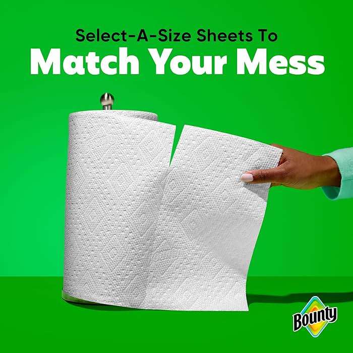 Bounty Select-A-Size Paper Towels, White, 2 Triple Rolls = 6 Regular Rolls - Image 5