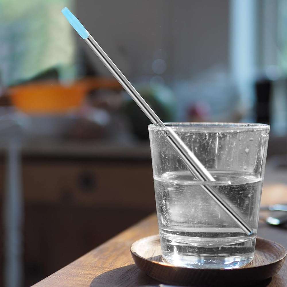 Personal Water Filter Straw, Reusable Stainless Steel Water Filter Drinking Straw Portable Outdoor Emergency Survival Gear for Hiking, Camping, Travel, Hunting & Fishing (Small) - Image 2