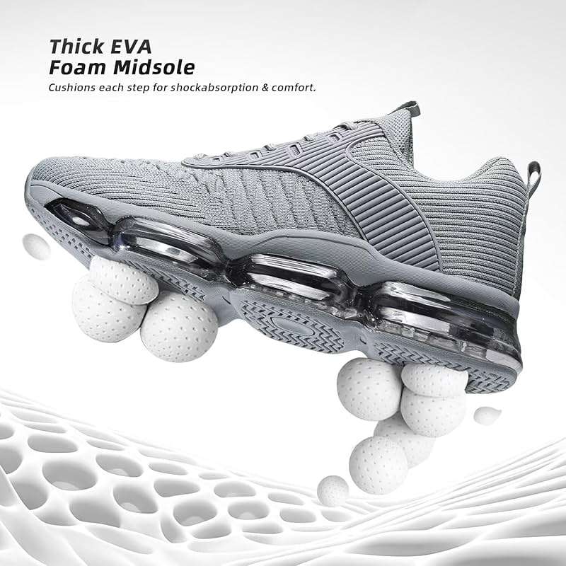Mens Running Shoes Air Low Top Comfort Walking Lace Up Sneakers Breathable Fashion Tennis Sport Gym Fitness Cross Trainers - Image 6