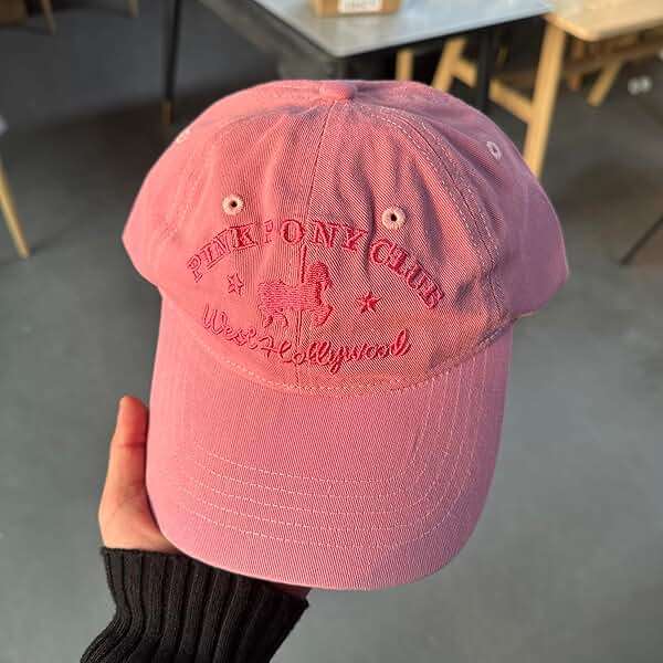 BOTVUG Pink Pony Club Embroidered Trucker Hat Women Baseball Cap Adjustable Cotton dad hat. - Image 6