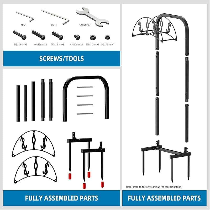 Kesito Garden Hose Holder, Water Hose Holder with 4 Spikes, Hose Reel Holds 150ft Hose, Freestanding, Heavy Duty Hose Stand Hose Hanger Hose Storage Hose Organizer for Outside Lawn Yard - Image 5