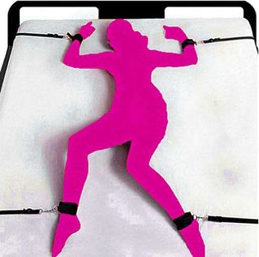 King Size Sexy Bed Frame Bed Restraints Sex Adults Bondaged King Size Bed Straps for Adult Play King Mattress Ankle and Wrist Restraints Sex Set Bondaged Restraints Sex Full Size Bed BDSM Sweater - Image 1