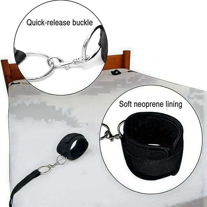 King Size Sexy Bed Frame Bed Restraints Sex Adults Bondaged King Size Bed Straps for Adult Play King Mattress Ankle and Wrist Restraints Sex Set Bondaged Restraints Sex Full Size Bed BDSM Sweater - Image 5