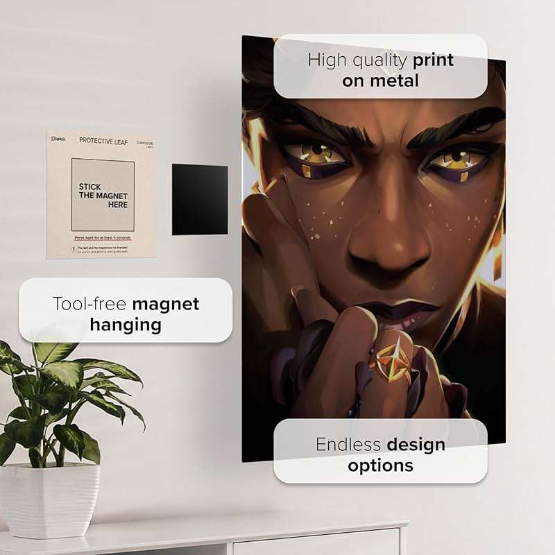 Displate Official Arcane Metal Poster Magnetic Mounting Included Licensed Artwork Modern Wall Decor Speak Truth to Power Poster 17.7" x 12.6" - Image 3