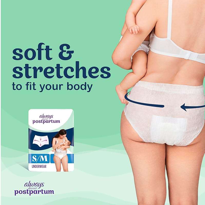 Always Discreet Postpartum, Reimagined Adult Diapers for Women, Maximum Absorbency Postpartum Underwear Size XL/XXL, Up to 100% Leak Free Bladder Leak Protection, 14 Count - Image 3