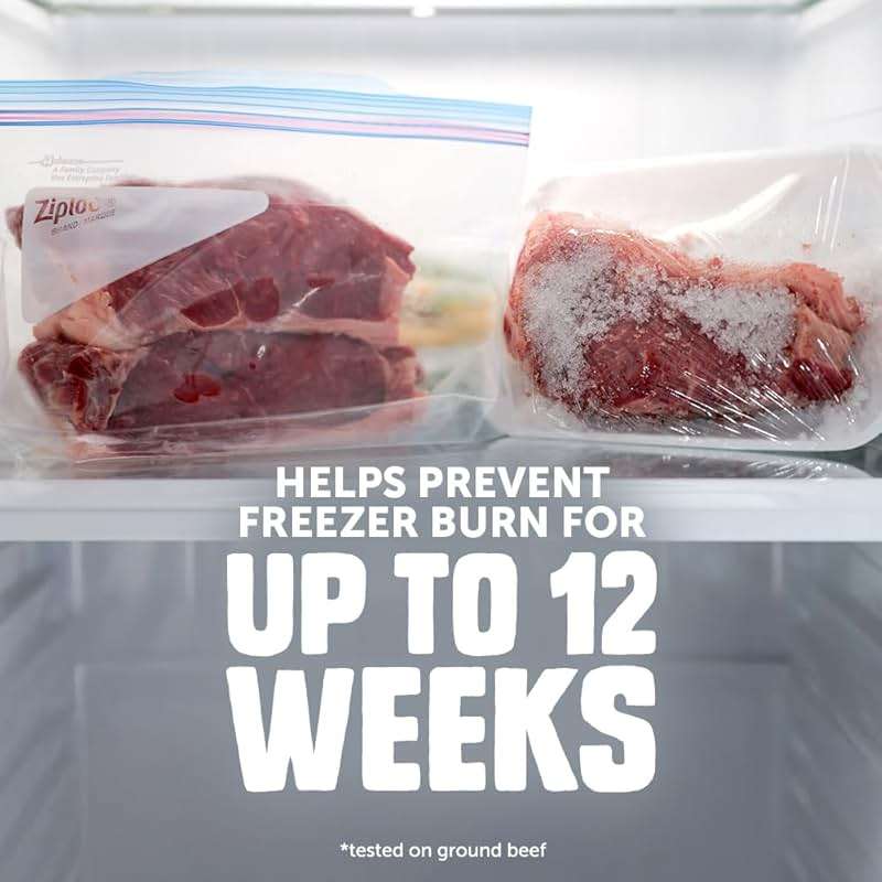 Ziploc Half Gallon Food Storage Freezer Bags, Easy Open and Close, 40 Bags Total - Image 2