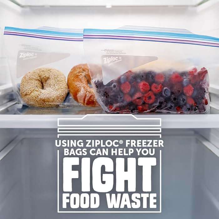 Ziploc Half Gallon Food Storage Freezer Bags, Easy Open and Close, 40 Bags Total - Image 5