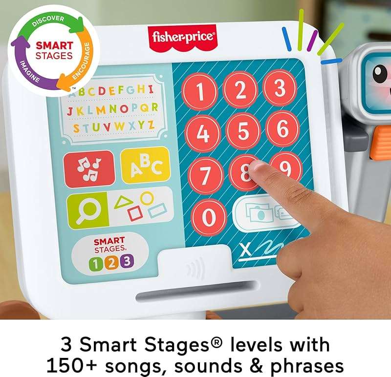 Fisher-Price Toddler Learning Toy Laugh & Learn Count & Shop Cash Register Play Store with 20 Pieces for Pretend Play Kids Ages 2+ Years - Image 3