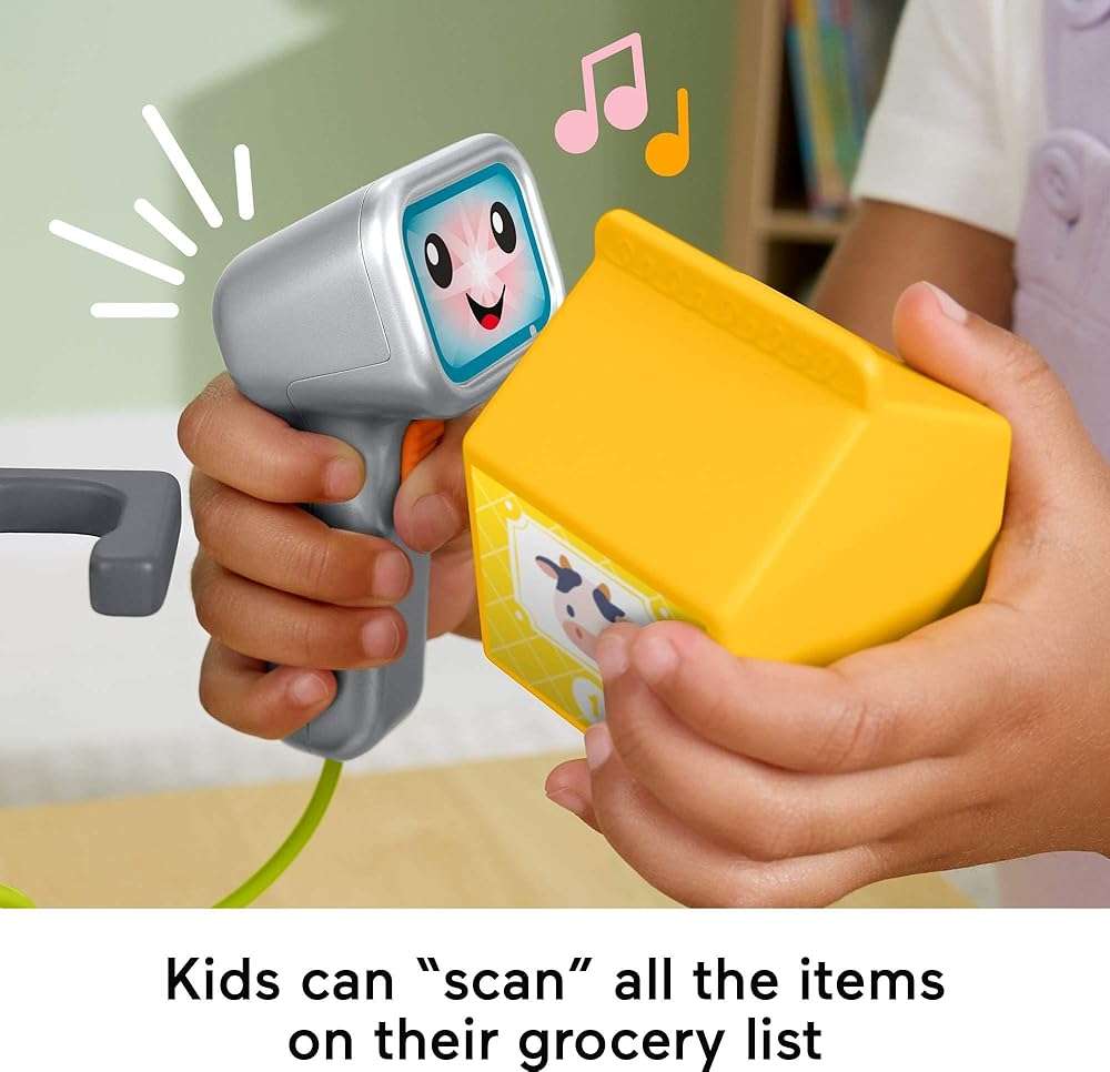 Fisher-Price Toddler Learning Toy Laugh & Learn Count & Shop Cash Register Play Store with 20 Pieces for Pretend Play Kids Ages 2+ Years - Image 4