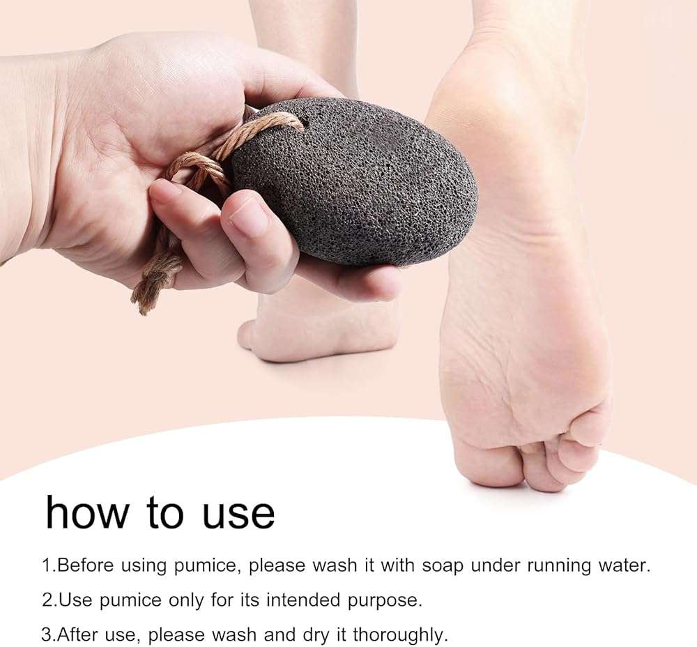SAMEBUTECO 3 Shapes Natural Volcanic Pumice Stone for Feet Pumice Cleaning Stone for Sole of The Foot,Edges of The Foot,Toe Seams,Foot Scrubber for Dead Skin Remover Deep Clean - Image 4