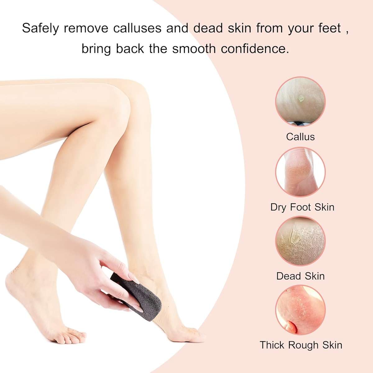 SAMEBUTECO 3 Shapes Natural Volcanic Pumice Stone for Feet Pumice Cleaning Stone for Sole of The Foot,Edges of The Foot,Toe Seams,Foot Scrubber for Dead Skin Remover Deep Clean - Image 5