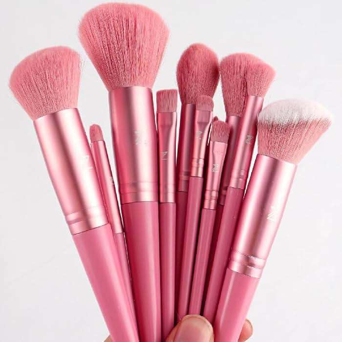 Makeup Brush Set 33 Pcs Makeup Tool Set Premium Synthetic Foundation Powder Concealers Eye shadows Blush Makeup Brushes (Pink, 33 Piece Set) - Image 7