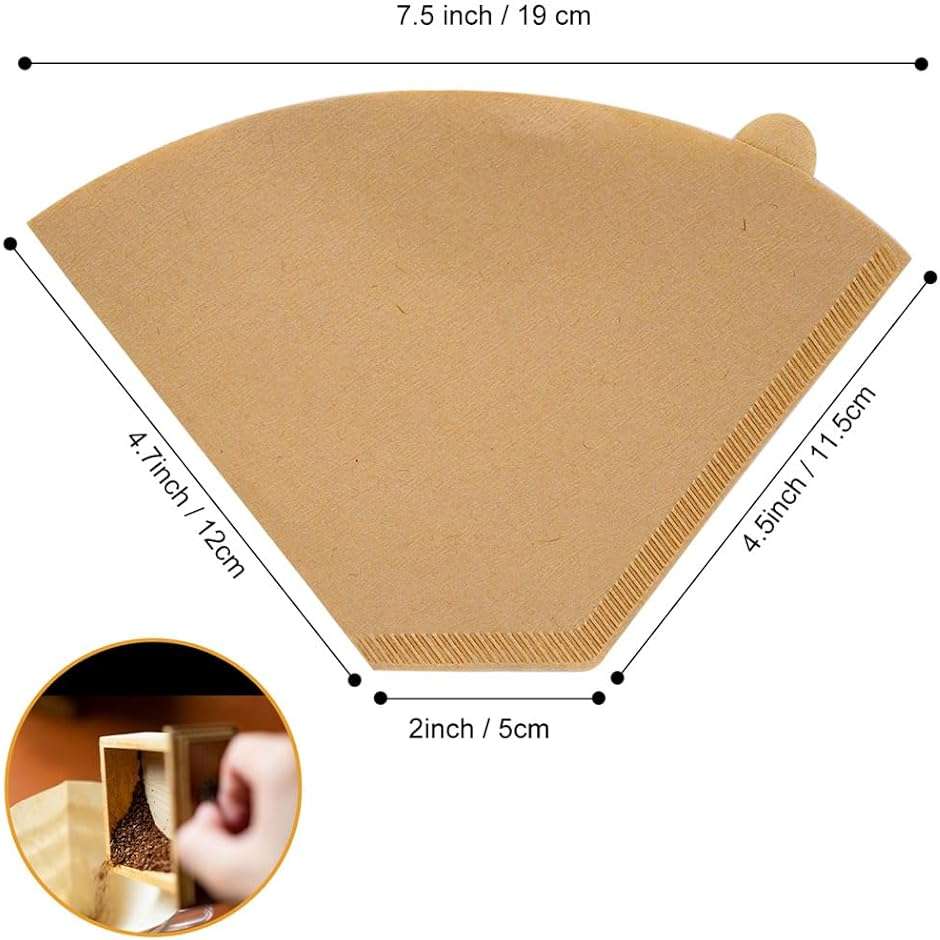Coffee Filters #4, Coffee Filters 4 Cone Paper, Unbleached, Brown, 8-12 Cup, Number 4 Coffee Filter, 100 Count - Image 3