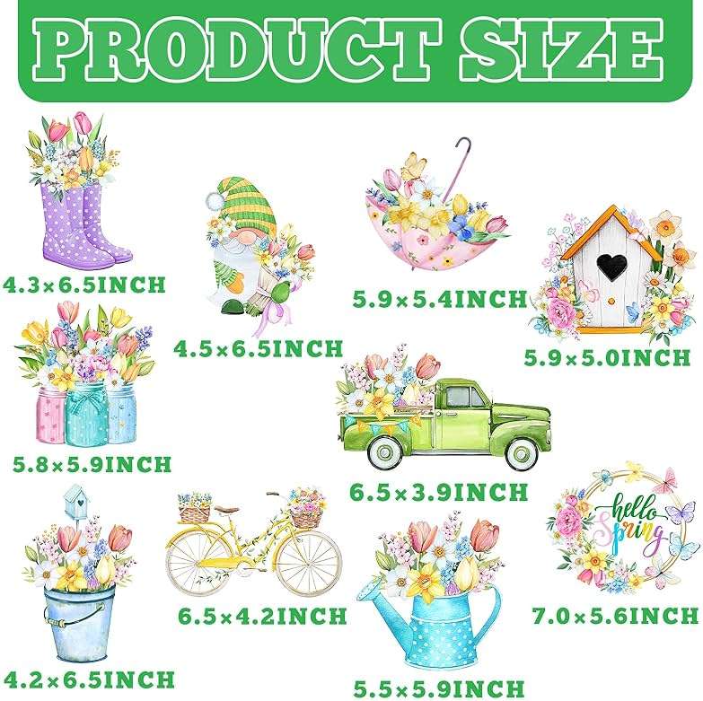 Spring Decorations Banner,Spring Party Decorations Includes Hello Spring Banner and Butterfly Spring Hanging Swirls, Spring Decorations for Office Home Classroom - Image 5