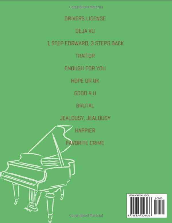 Olivia Rodrigo Piano Book Easy: Album : SOUR ( Easy Piano) - Image 2