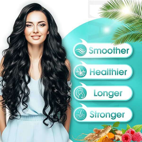 Lazpowfi Hair Growth Products, Biotin 10000mcg, 30-in-1 with Vitamin A, B3, C, D, E, Calcium, Hair Growth Supplement, Supports Hair & Nails Natural Growth Vitamins, for Women & Men - 30 Servings - Image 6