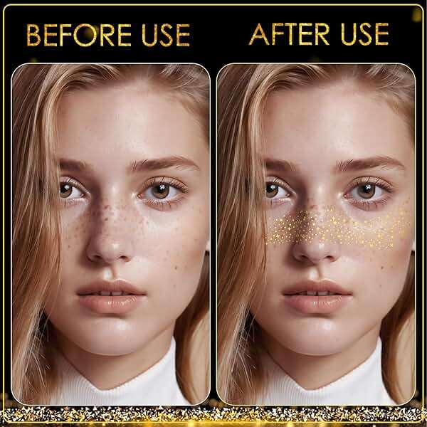 24pcs Gold and Silver Glitter Freckles Face Tattoo, Sparkle Freckles Temporary Face Tattoos, Face Glitter Makeup Patches for Women, Waterproof Makeup Accessories for Mardi Gras Festival - Image 7