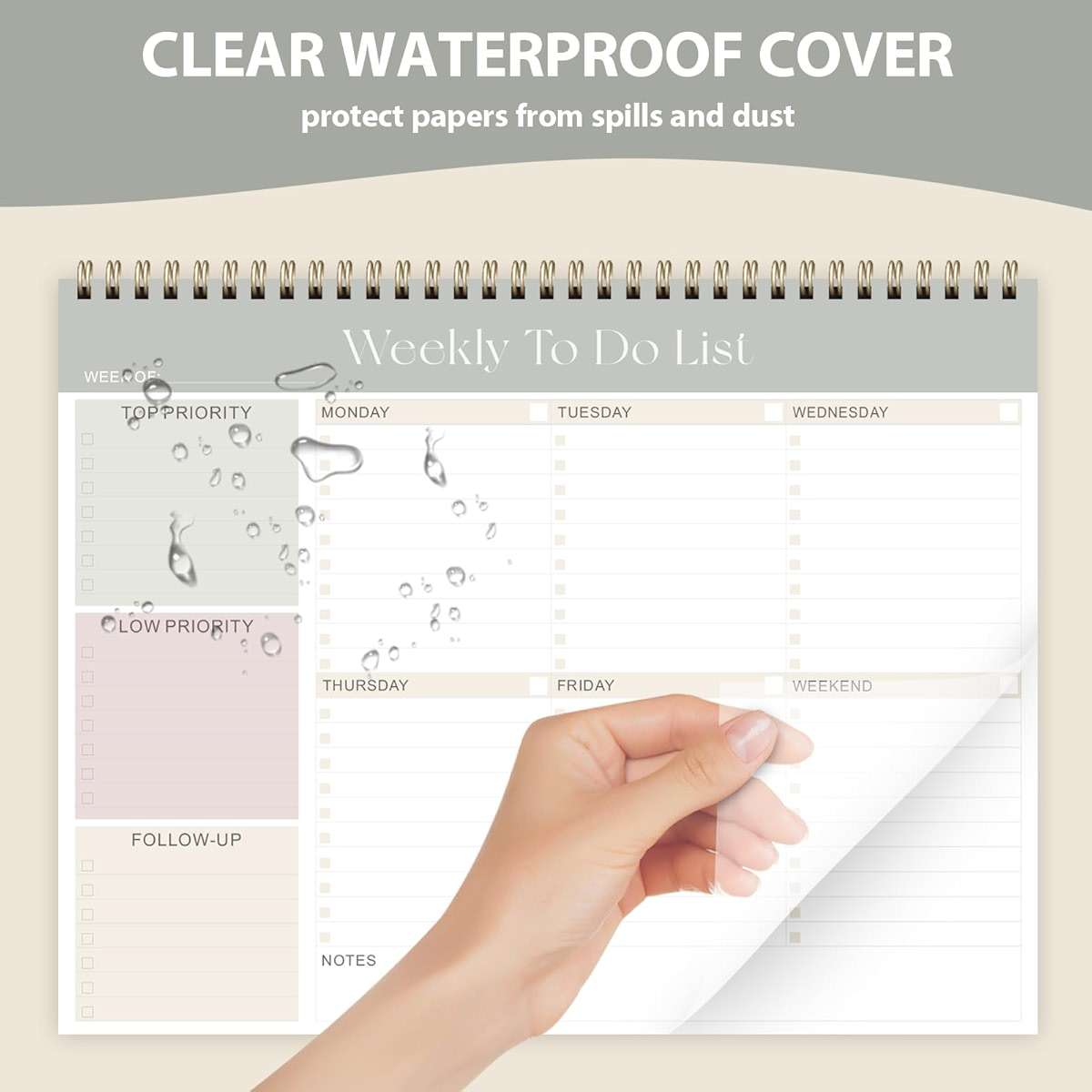 Weekly To Do List Notepad, Undated Planner with 52 Sheets (8.5''x11''), Desk Weekly Planner for Women & Man, Home School & Work - Image 5