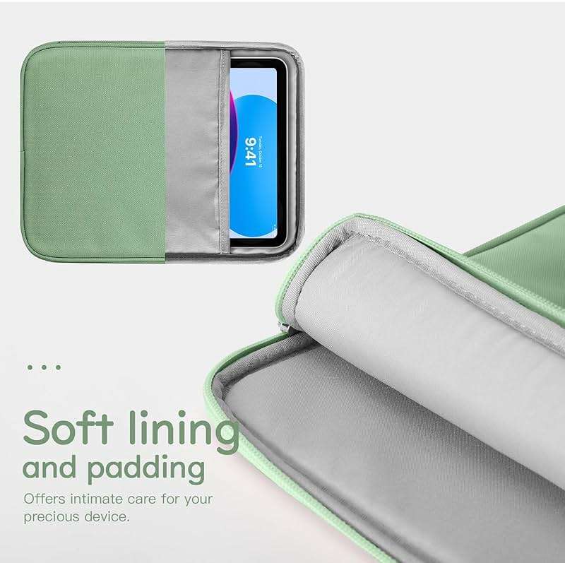Dadanism 9-11" Tablet Sleeve Bag Carrying Case for iPad (A16) 11th Gen 11", iPad 10th Gen 10.9" Air 5/4, iPad Air M4/Pro 11", iPad 9/8/7th, Galaxy Tab A11+ Plus 11", Remarkable 2 10.3", Dark Green - Image 5